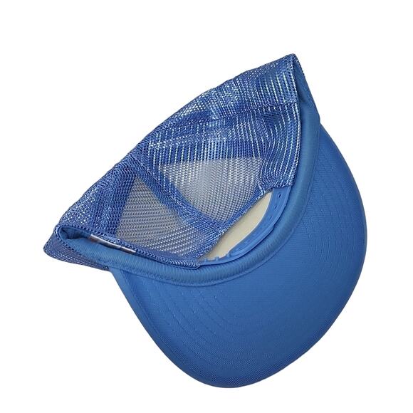 Light Blue Trucker Snapback Hat - Picture 2 of 3